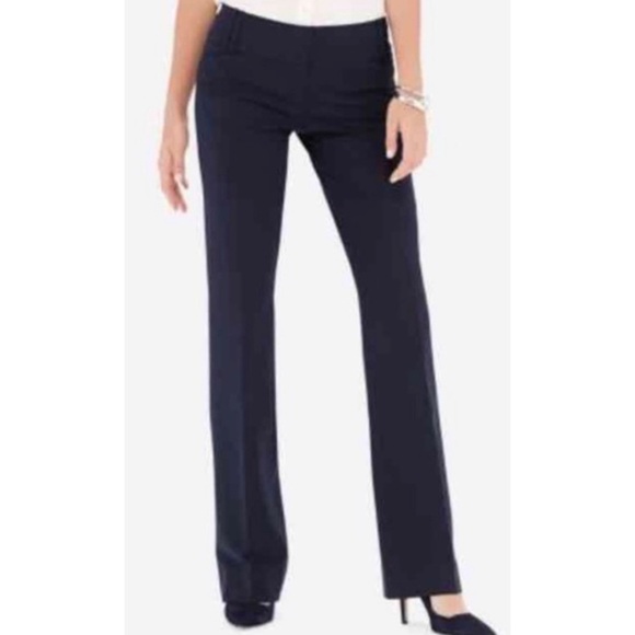 The Limited Cassidy fit bootcut mid rise dark blue trousers dress pants 4 - Picture 8 of 10